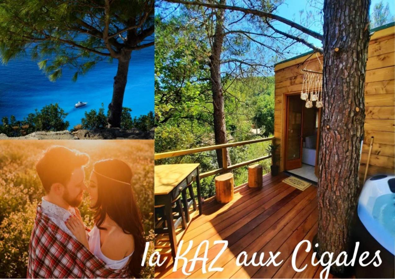 Cabane Dans Les Arbres "La Kaz Aux Cigales" Cuers Bagian luar foto